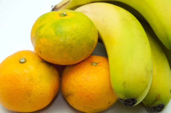 Tangerines and bananas — Stock Photo, Image