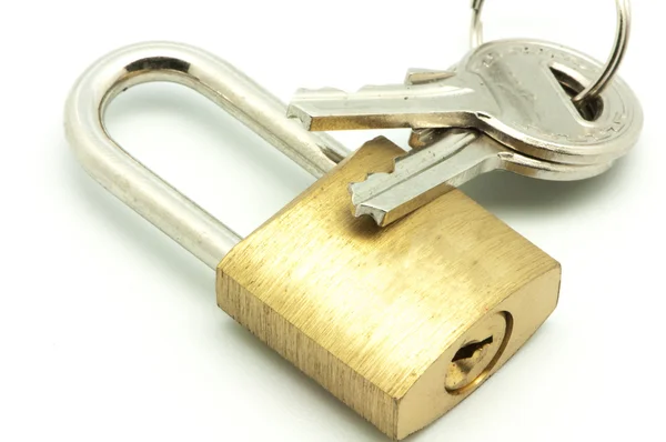 Padlock met toetsen — Stockfoto