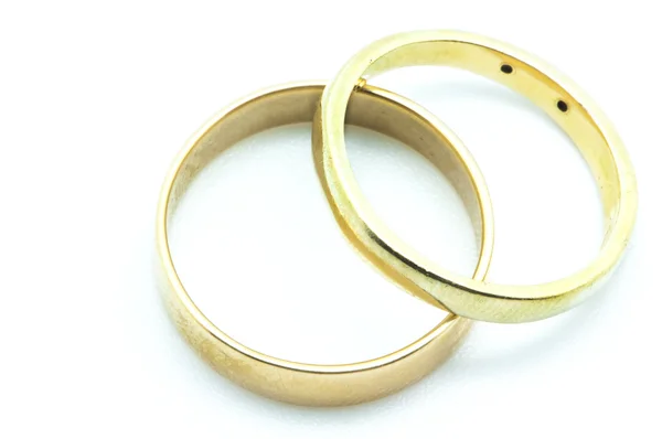 Anéis de ouro com diamantes — Fotografia de Stock