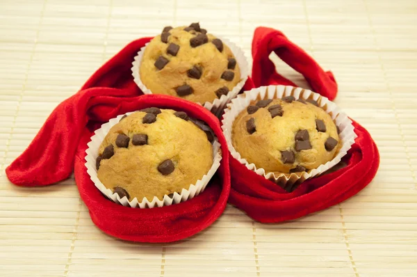 Weihnachtsschokolade-Muffins — Stockfoto