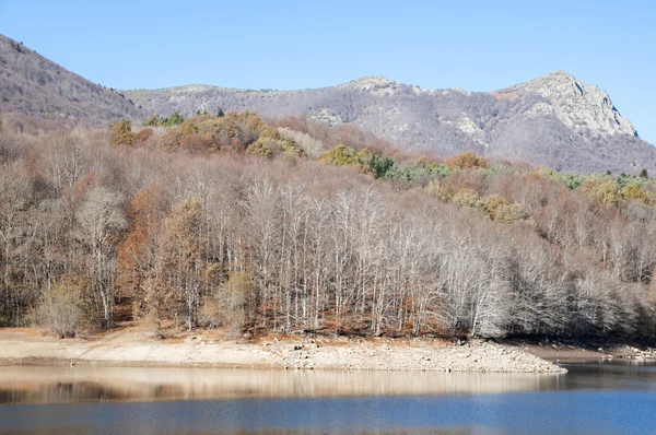 深秋的湖水，montseny — 图库照片