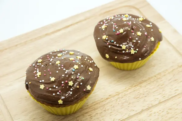 Cupcake stellati colorati — Foto Stock