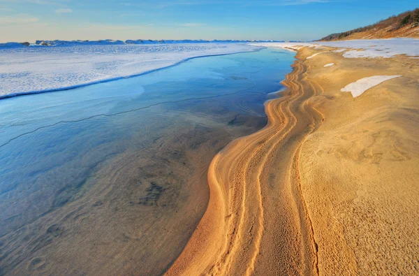 Invierno, Lago Michigan — Foto de Stock