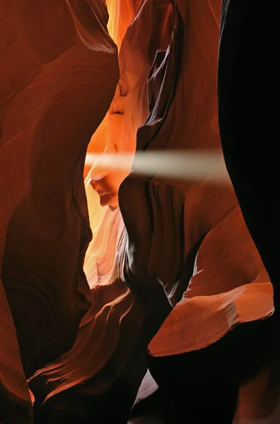 Raggio di sole, Canyon superiore della scanalatura dell'antilope — Foto Stock