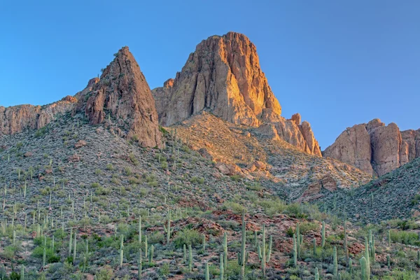 Salida del sol, Montañas de superstición — Foto de Stock