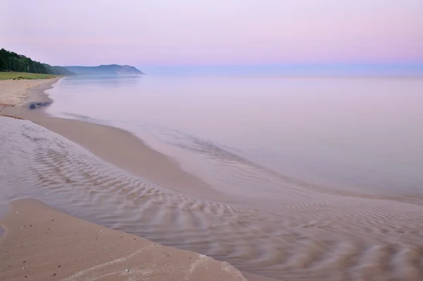 Aube, lac Michigan aux dunes Sleeping Bear — Photo