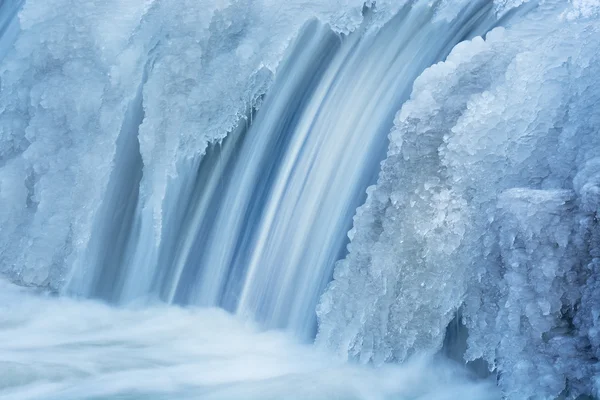 V zimě, portage creek cascade — Stock fotografie