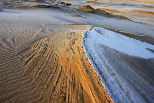 Winter, Silver Lake Sand Dunes — Stock Photo, Image