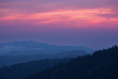 Twilight büyük smoky Dağları