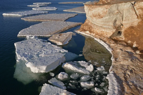 Lago Michigan Icebergs — Fotografia de Stock