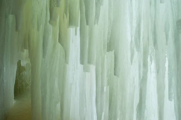 Paisaje Abstracto Del Interior Cueva Hielo Eben Península Alta Michigan — Foto de Stock