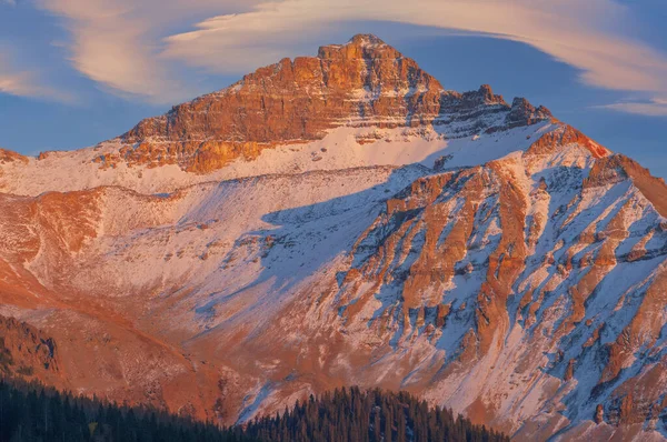 Paesaggio Dell Ultima Luce Solare Sulle Montagne San Juan Lizard — Foto Stock