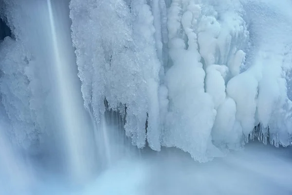 Mavi Buz Comstock Creek Michigan Abd Tarafından Çerçevelenmiş Hareket Bulanıklığı — Stok fotoğraf