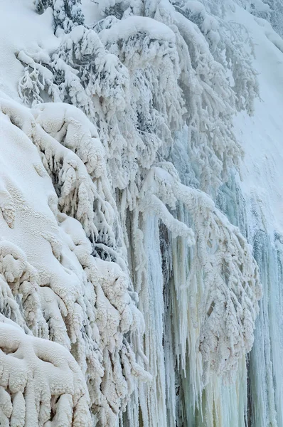 Χειμερινό Τοπίο Της Παγωμένης Και Παγωμένης Ακτογραμμής Του Ποταμού Tahquamenon — Φωτογραφία Αρχείου