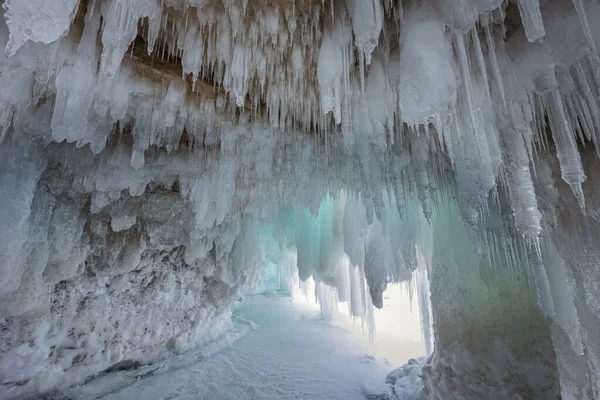 Landscape Ice Cave Interior Grand Island National Recreation Area Lake — Stock Photo, Image