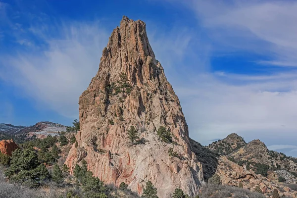 Paisagem Formação Rochosa Jardim Dos Deuses Montanhas Rochosas Colorado Eua — Fotografia de Stock