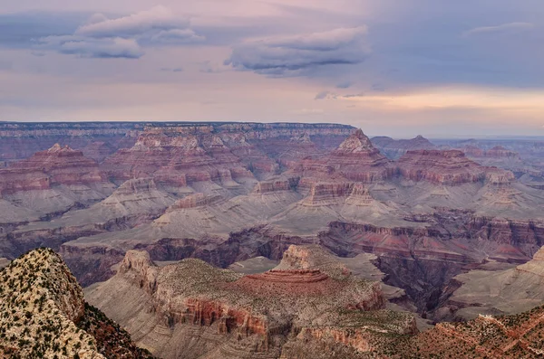 Paesaggio Vicino Tramonto South Rim Grand Canyon National Park Arizona — Foto Stock