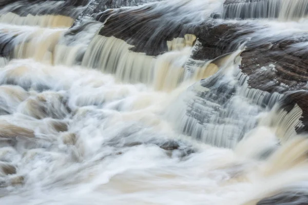 Landscape Manido Falls Taken Motion Blur Porcupine Mountains Wilderness State — Stock Fotó