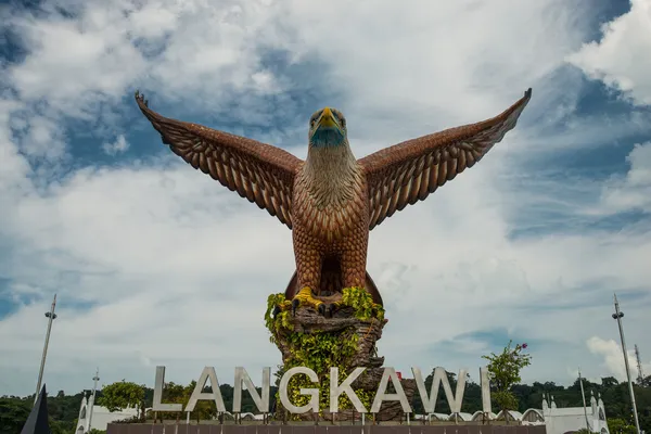 Orzeł statua wyspa langkawi Malezja — Zdjęcie stockowe