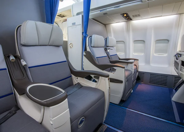 Business Class Sitze im Flugzeug — Stockfoto