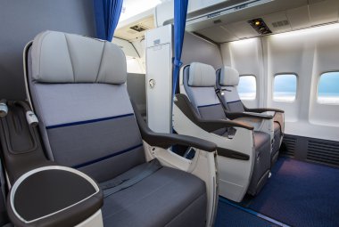 Business jet interior clipart