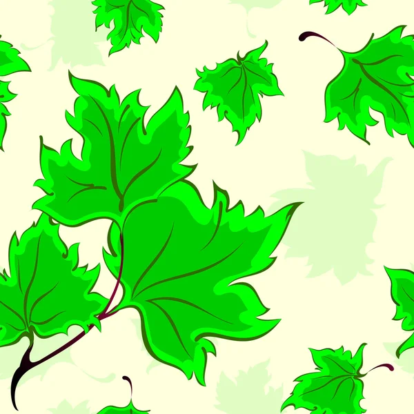 Бесшовный фон с падающими листьями — стоковый вектор