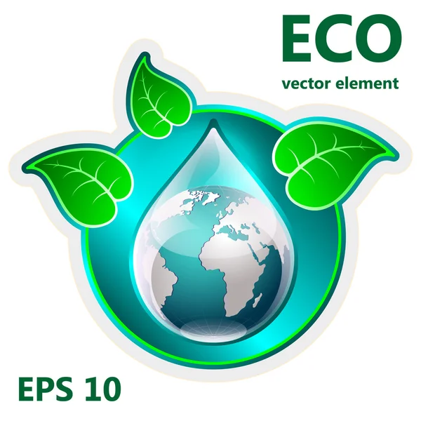 Elemento vectorial para el diseño, ecología — Archivo Imágenes Vectoriales