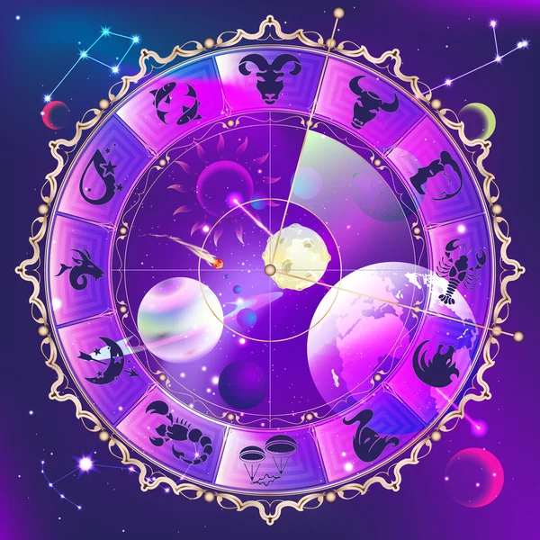 Horoskop cirkel — Stock vektor