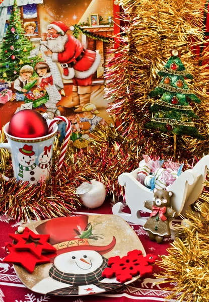 Christmas table arrangement — Stock Photo, Image