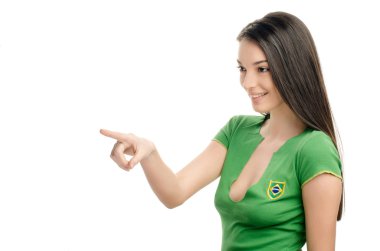 seksi kız önünde gösteren.