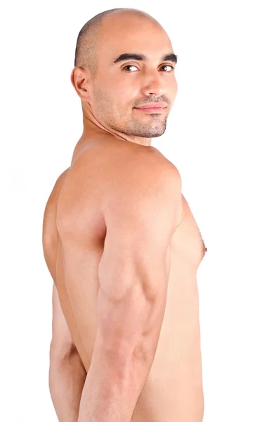 Man visar sin triceps. — Stockfoto