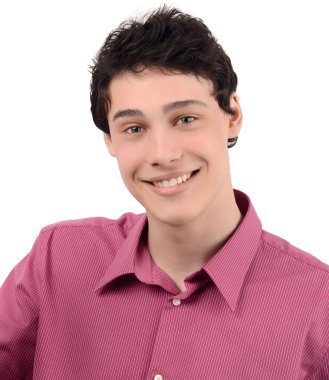 gülümseyen bir adam portresi.