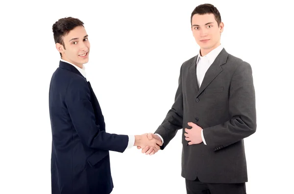 Twee zakenmannen schudden elkaar de hand. — Stockfoto