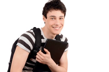 okul için mutlu öğrenci.