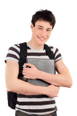 okul için mutlu öğrenci.