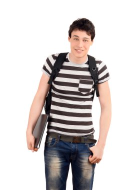 okul için mutlu öğrenci.