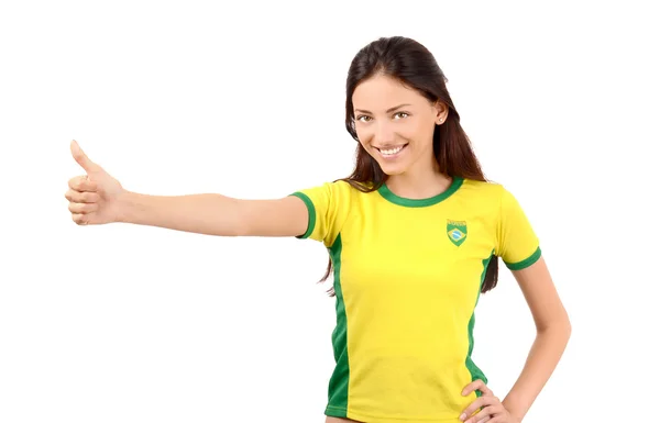 Thumbs up for Brazil. — Stock Photo, Image