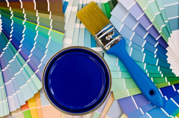 Muestra de pintura azul . — Foto de Stock