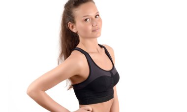 profile bir güzel kız siyah spor top uyuyor..