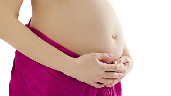 Close up on pregnant belly. — Stock Photo, Image