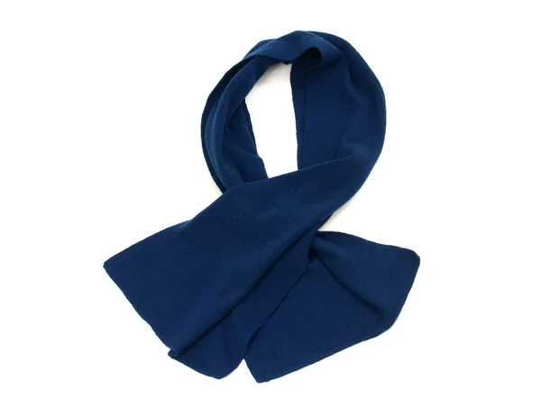 Son foulard bleu foncé pour l'hiver . — Photo