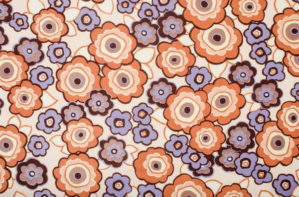 Retro floral pattern. Purple and brown flowers print as background. — Zdjęcie stockowe