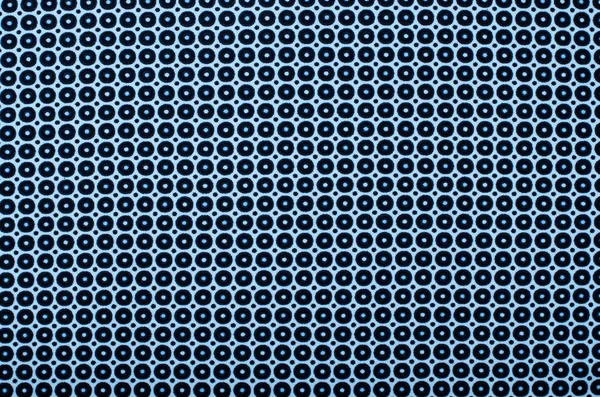 Pois symétriques et motif de cercles. Pois et cercles bleu foncé imprimés en arrière-plan . — Photo