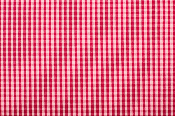 Symmetric square check tablecloth pattern. Red and white little square design as background. — Stock Photo, Image