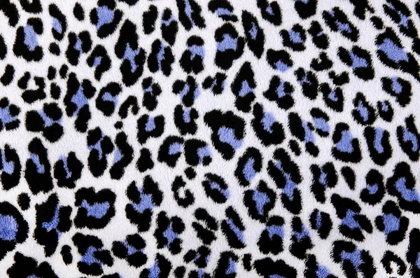 Blue and black leopard pattern. Spotted fur animal print as background. — Stock Photo, Image