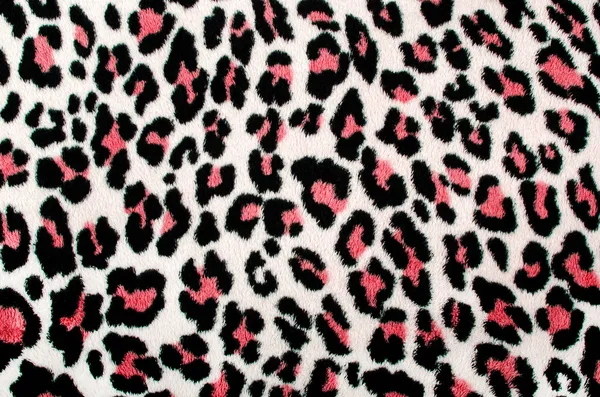 Red and black leopard pattern. Spotted fur animal print as background. — Stock Photo, Image