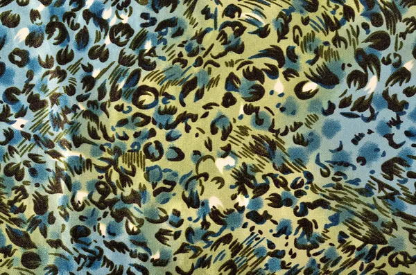 Blue and green leopard pattern. Animal print as background. — Stock Photo, Image