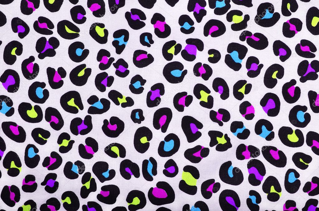 krølle barbering tæppe Colorful pink, purple, blue, neon green leopard pattern. Animal print as  background. Stock Photo by ©luanateutzi 51304555