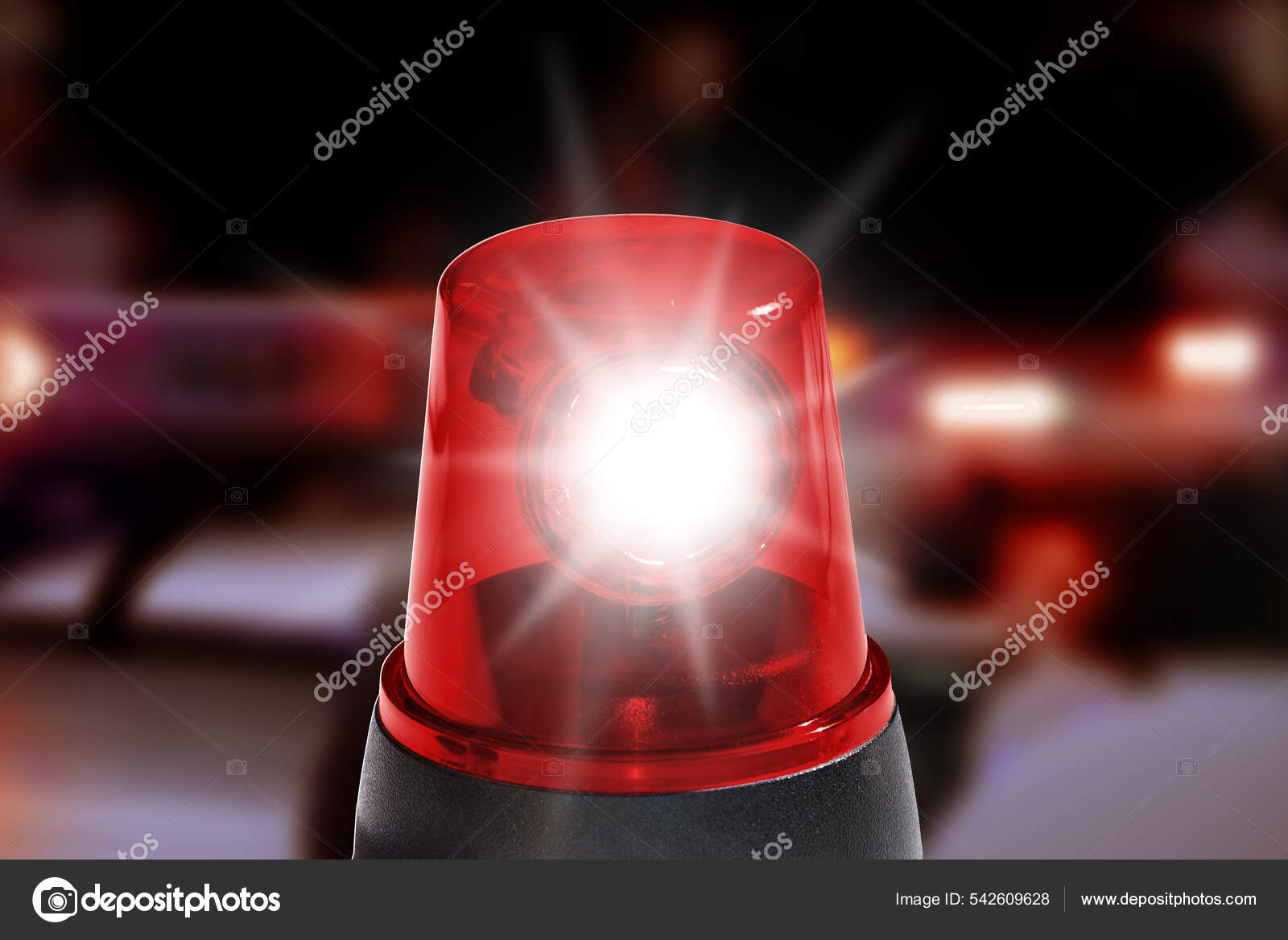 red emergency lights