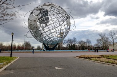 New York Eyaleti Pavyon Gözlem Kuleleri ile Unisphere Flushing-Meadows-Park, Queens, New York